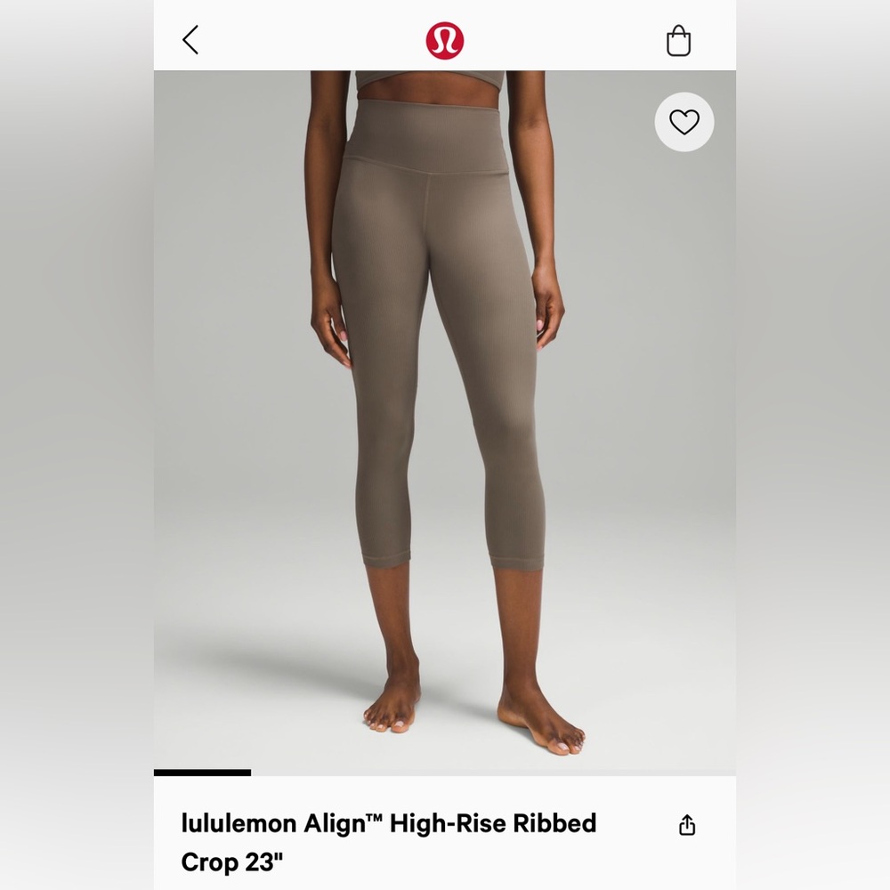 Lululemon Align High-Rise Ribbed Crop - Picture 1 of 3
